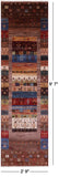 Tribal Persian Gabbeh Handmade Wool Runner Rug - 2' 9" X 9' 7" - Golden Nile