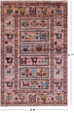 Tribal Persian Gabbeh Hand Knotted Wool Rug - 2' 8" X 4' 1" - Golden Nile