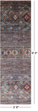 Grey Khorjin Persian Gabbeh Hand Knotted Wool Runner Rug - 2' 8" X 9' 0" - Golden Nile
