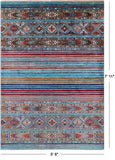 Khorjin Persian Gabbeh Hand Knotted Wool Rug - 5' 6" X 7' 11" - Golden Nile