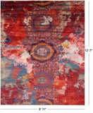 Geometric Persian Mamluk Hand Knotted Wool Rug - 9' 11" X 12' 7" - Golden Nile