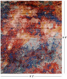 Abstract Contemporary Hand Knotted Wool Rug - 8' 2" X 9' 8" - Golden Nile