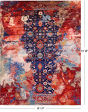 Abstract Contemporary Hand Knotted Wool Rug - 8' 11" X 11' 8" - Golden Nile