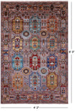 Turkmen Ersari Hand Knotted Wool Rug - 4' 2" X 6' 3" - Golden Nile