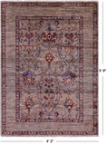 Peshawar Hand Knotted Wool Rug - 4' 2" X 5' 9" - Golden Nile