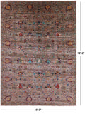 Peshawar Hand Knotted Wool Rug - 8' 9" X 12' 2" - Golden Nile