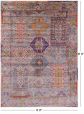 Persian Fine Serapi Hand Knotted Wool Rug - 6' 0" X 8' 3" - Golden Nile