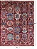 Turkmen Ersari Hand Knotted Wool Rug - 5' 1" X 6' 8" - Golden Nile