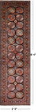 Brown Turkmen Ersari Hand Knotted Wool Runner Rug - 2' 9" X 9' 4" - Golden Nile