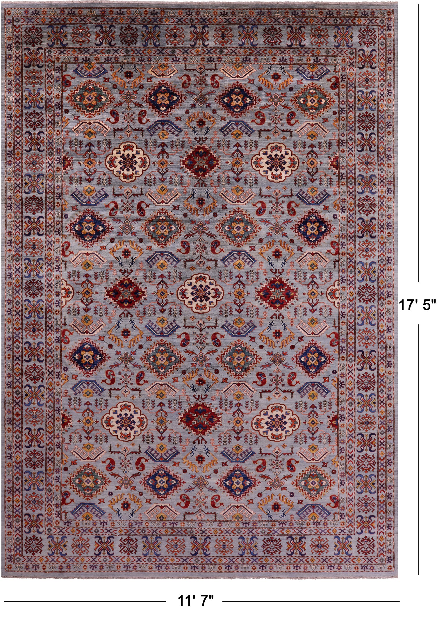 Persian Fine Serapi Hand Knotted Wool Rug - 11' 7" X 17' 5" - Golden Nile