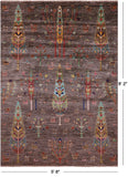 Tribal Persian Gabbeh Hand Knotted Wool Rug - 5' 8" X 8' 2" - Golden Nile