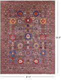 Persian Fine Serapi Hand Knotted Wool Rug - 8' 11" X 12' 0" - Golden Nile
