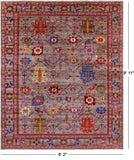 Persian Fine Serapi Hand Knotted Wool Rug - 8' 2" X 9' 11" - Golden Nile