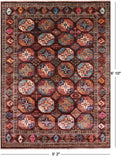 Brown Turkmen Ersari Handmade Wool Rug - 5' 2" X 6' 10" - Golden Nile