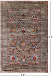 Peshawar Hand Knotted Wool Rug - 5' 8" X 8' 3" - Golden Nile
