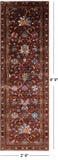 Brown Peshawar Hand Knotted Wool Runner Rug - 2' 9" X 8' 9" - Golden Nile