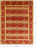 William Morris Handmade Wool Area Rug - 8' 10" X 11' 7" - Golden Nile