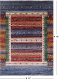 Persian Gabbeh Tribal Hand Knotted Wool Rug - 6' 11" X 9' 10" - Golden Nile