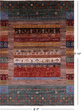 Tribal Persian Gabbeh Hand Knotted Wool Rug - 5' 7" X 7' 11" - Golden Nile