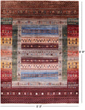 Tribal Persian Gabbeh Hand Knotted Wool Rug - 5' 3" X 6' 9" - Golden Nile