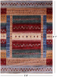 Tribal Persian Gabbeh Hand Knotted Wool Rug - 5' 8" X 8' 1" - Golden Nile