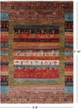 Tribal Persian Gabbeh Hand Knotted Wool Rug - 5' 8" X 7' 10" - Golden Nile