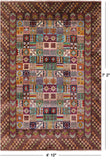 Tribal Persian Gabbeh Hand Knotted Wool Rug - 4' 10" X 7' 2" - Golden Nile