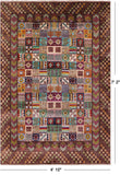 Tribal Persian Gabbeh Hand Knotted Wool Rug - 4' 10" X 7' 2" - Golden Nile