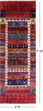 Persian Gabbeh Tribal Handmade Wool Runner Rug - 2' 9" X 7' 10" - Golden Nile