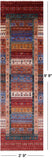 Tribal Persian Gabbeh Hand Knotted Wool Runner Rug - 2' 9" X 9' 8" - Golden Nile