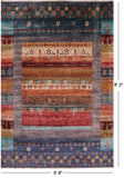 Tribal Persian Gabbeh Handmade Wool Rug - 5' 6" X 8' 2" - Golden Nile