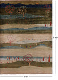 Persian Gabbeh Tribal Hand Knotted Wool Rug - 5' 6" X 7' 10" - Golden Nile
