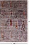 Tribal Persian Gabbeh Hand Knotted Wool Rug - 6' 6" X 9' 8" - Golden Nile