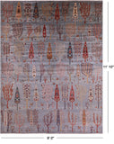 Tribal Persian Gabbeh Hand Knotted Wool Rug - 9' 0" X 11' 10" - Golden Nile