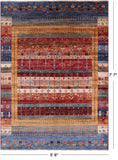 Tribal Persian Gabbeh Hand Knotted Wool Rug - 5' 6" X 7' 7" - Golden Nile