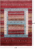 Tribal Persian Gabbeh Hand Knotted Wool Rug - 5' 9" X 8' 2" - Golden Nile