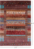 Tribal Persian Gabbeh Hand Knotted Wool Rug - 5' 7" X 8' 1" - Golden Nile