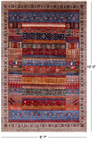 Persian Gabbeh Tribal Hand Knotted Wool Rug - 6' 7" X 10' 0" - Golden Nile