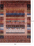 Tribal Persian Gabbeh Handmade Wool Rug - 5' 8" X 7' 11" - Golden Nile