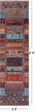 Tribal Persian Gabbeh Hand Knotted Wool Runner Rug - 2' 8" X 9' 9" - Golden Nile