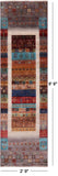 Tribal Persian Gabbeh Hand Knotted Wool Runner Rug - 2' 9" X 9' 9" - Golden Nile