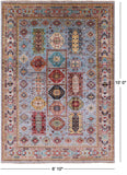 Turkmen Ersari Hand Knotted Wool Rug - 6' 10" X 10' 0" - Golden Nile