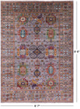 Turkmen Ersari Hand Knotted Wool Rug - 6' 7" X 9' 6" - Golden Nile