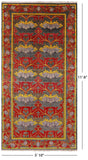 Grey William Morris Handmade Wool Area Rug - 5' 10" X 11' 6" - Golden Nile