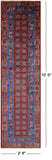 Antiqued Pazyryk Historical Design Hand Knotted Wool Runner Rug - 2' 8" X 10' 0" - Golden Nile
