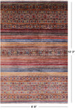 Khorjin Persian Gabbeh Hand Knotted Wool Rug - 6' 8" X 10' 3" - Golden Nile