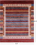 Persian Gabbeh Tribal Hand Knotted Wool Rug - 8' 0" X 10' 0" - Golden Nile