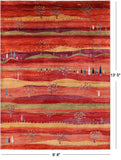 Tribal Persian Gabbeh Hand Knotted Wool Rug - 9' 8" X 13' 5" - Golden Nile