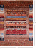 Tribal Persian Gabbeh Hand Knotted Wool Rug - 5' 8" X 7' 10" - Golden Nile
