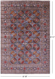Turkmen Ersari Hand Knotted Wool Rug - 6' 10" X 9' 11" - Golden Nile